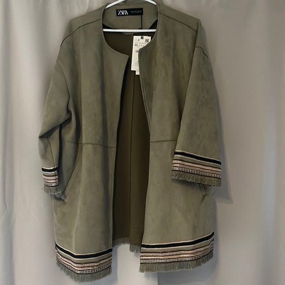 BNWT Zara Faux Suede Jacket - Picture 1 of 4